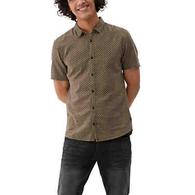 Extra Slim: Hemd mit Minimalprint Kurzarmhemden