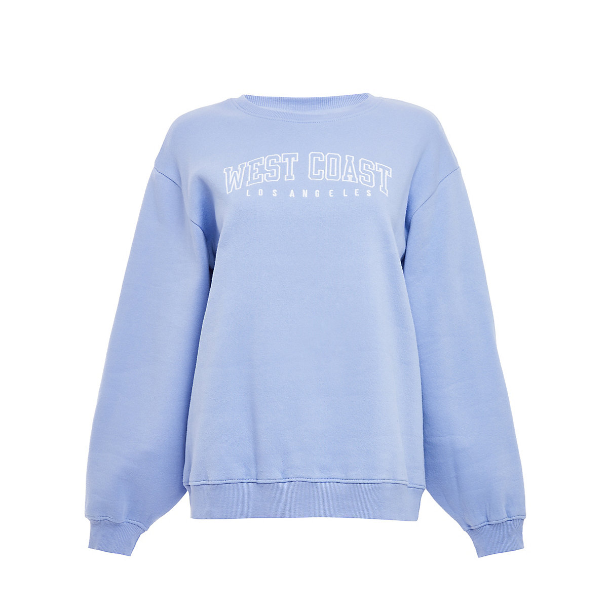THREADBARE Threadbare Sweatshirt West Coast Embroidered Crew Neck Sweatshirts AdultW blau