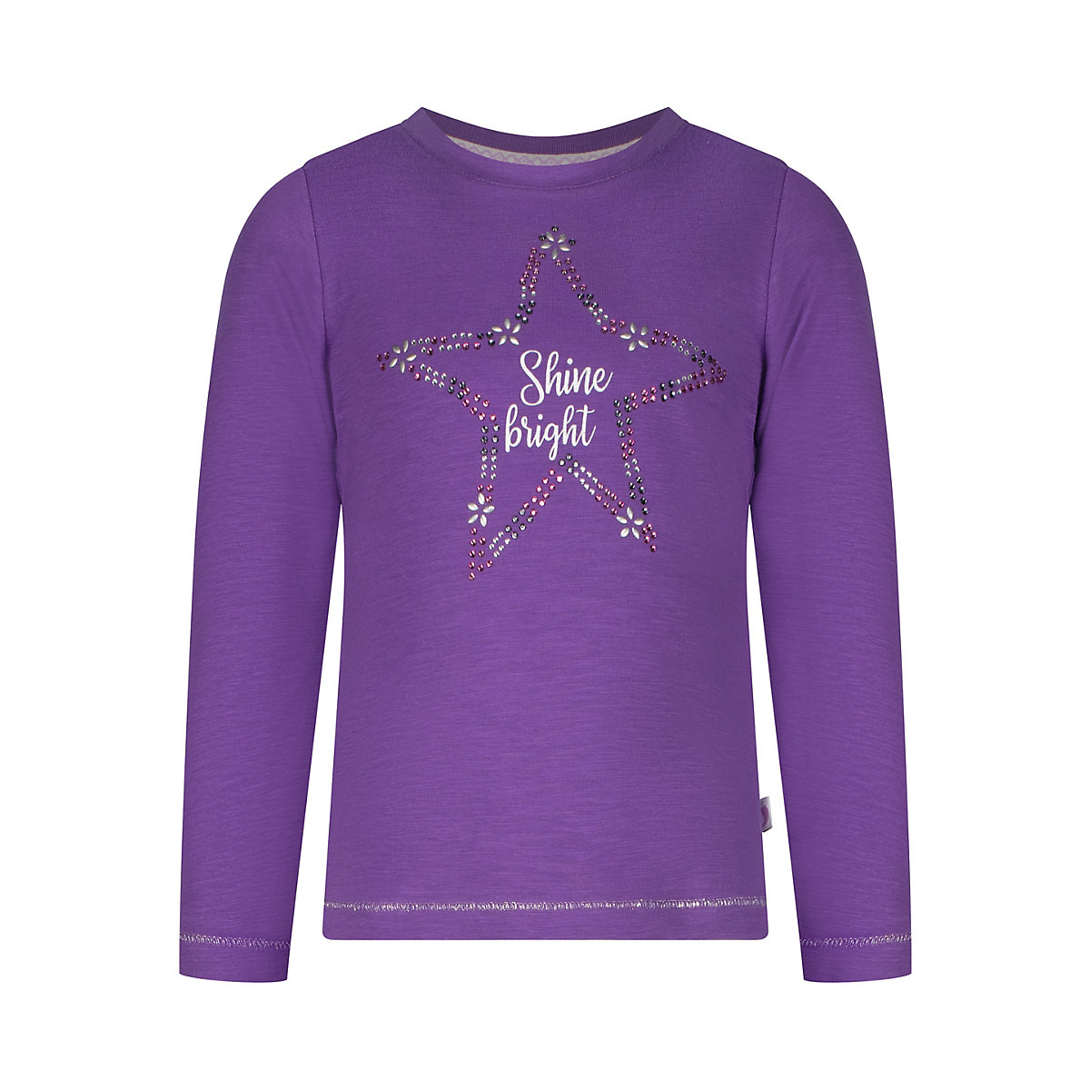 Salt and Pepper Langarm Shirt Girls LS StonesPrint Star Coll T-Shirts für Mädchen lila