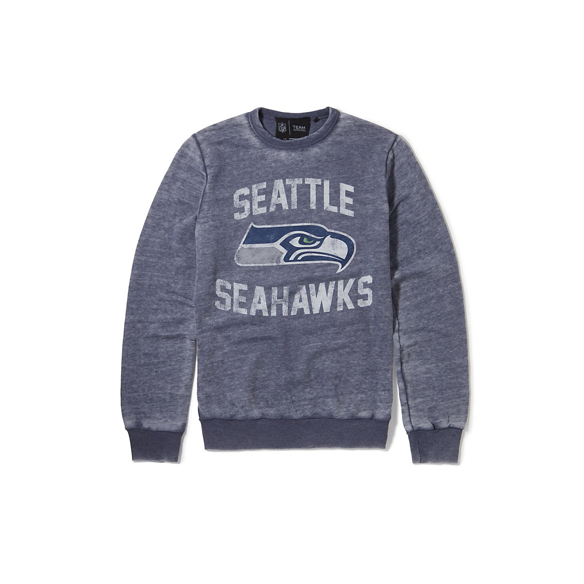 RE:COVERED™ Recovered Sweatshirt NFL Seattle Seahawks Classic Print Sweatshirts AdultU blau