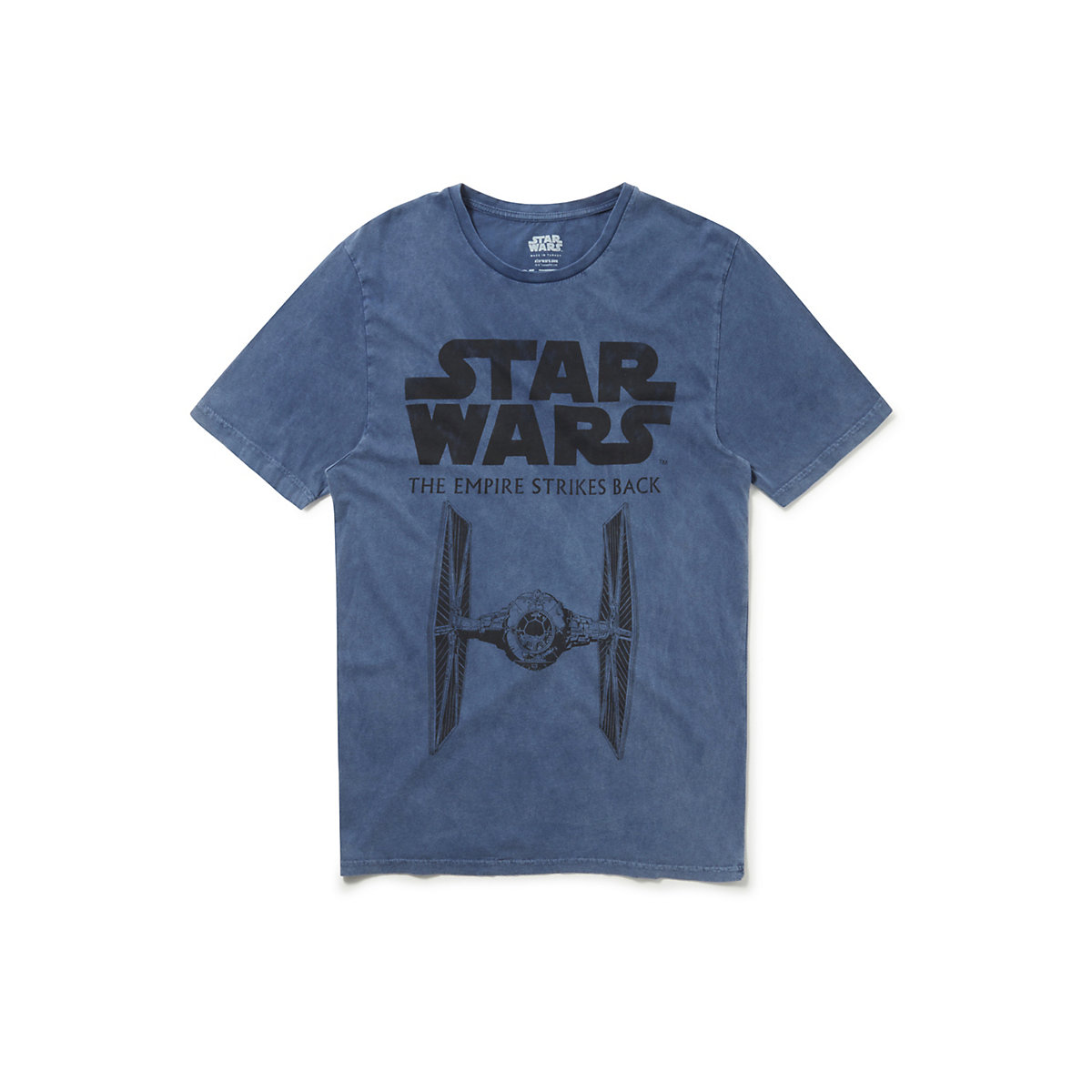 Star Wars Recovered T-Shirt Star Wars Empire Strikes Back Tie Fighter Washed Blue T-Shirts AdultM blau