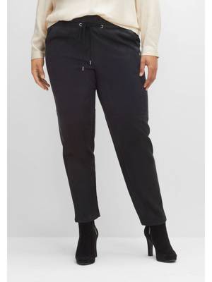 sheego Joggpants Stoffhosen schwarz