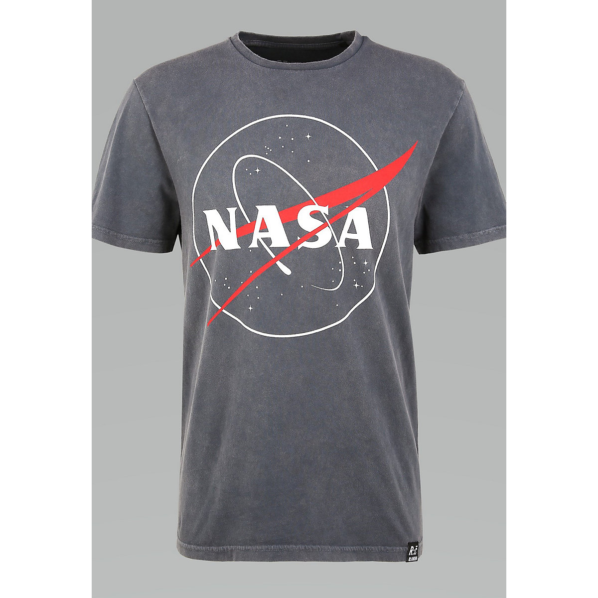 NASA Recovered T-Shirt NASA Logo Redux Washed Grey T-Shirts AdultM grau