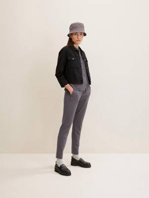 TOM TAILOR Blusen &amp; Shirts Hemdbluse mit aufgesetzten Taschen Langarmblusen grau