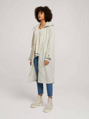 TOM TAILOR Jacken Regular Fit Parka mit langen Ärmeln mit Turn-Up-Option Mäntel beige