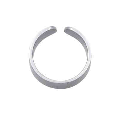 Kuzzoi Ring Bandring Klares Design Offen 925 Silber Ringe