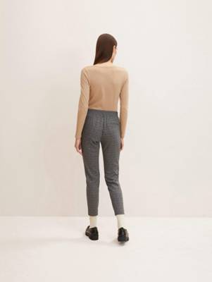 TOM TAILOR Hosen &amp; Chino Hose mit Glencheck Muster Jeanshosen grau