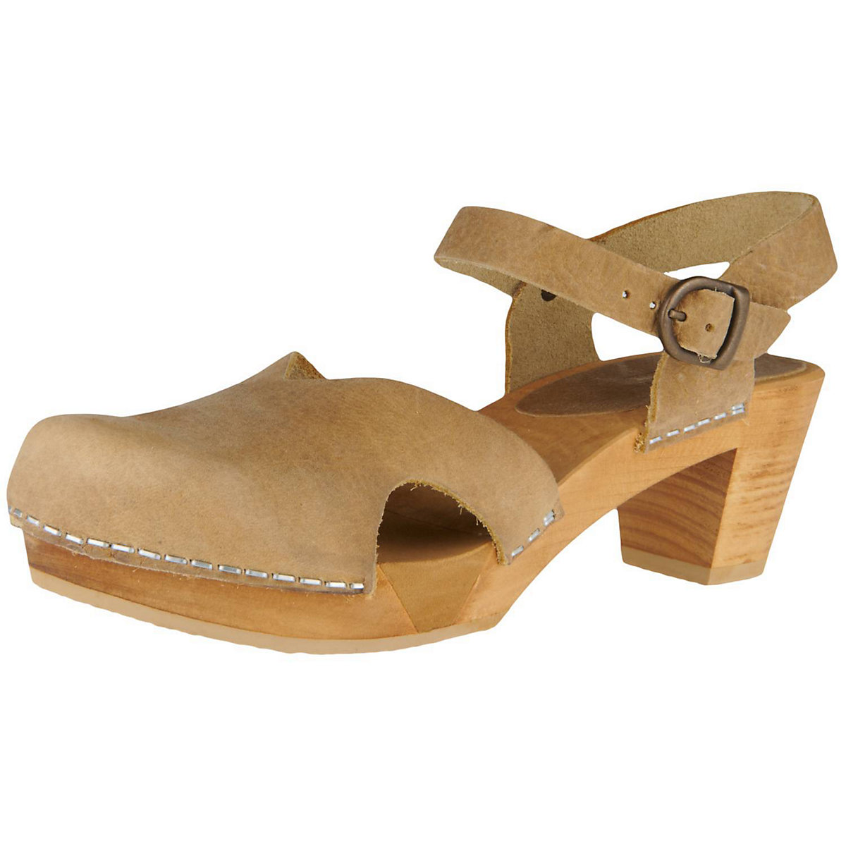Sanita Wood Matrix Square Flex Sandal Klassische Sandalen beige