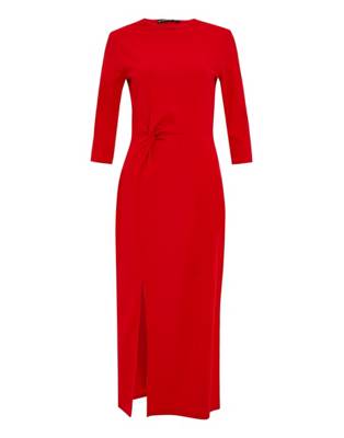 THREADBARE Threadbare Kleid THB Wafer Jersey Abendkleider AdultW rot