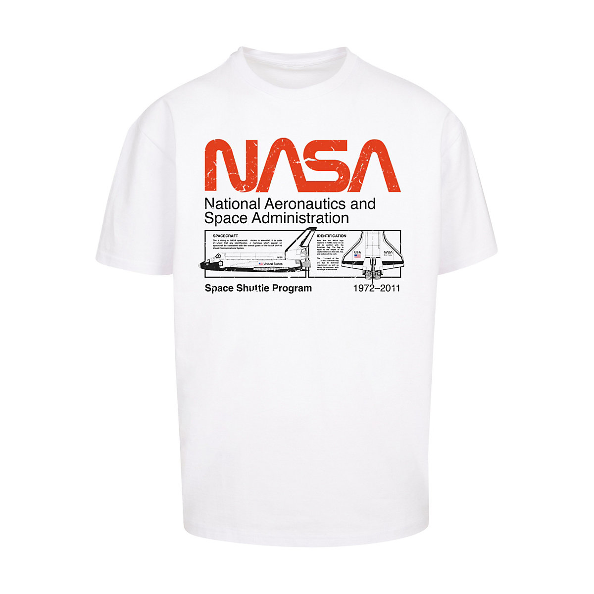 F4NT4STIC NASA Classic Space Shuttle T-Shirts weiß