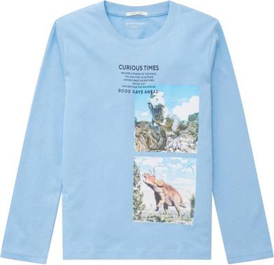 TOM TAILOR T-Shirt Langarmshirt mit Foto Print  Langarmshirts hellblau