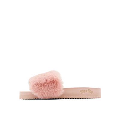 flip flop Hausschuh pool*furry Hausschuhe lila