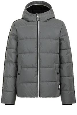 WE Fashion Jongens reflecterende jas met tapedetail Outdoorjacken für Jungen silber