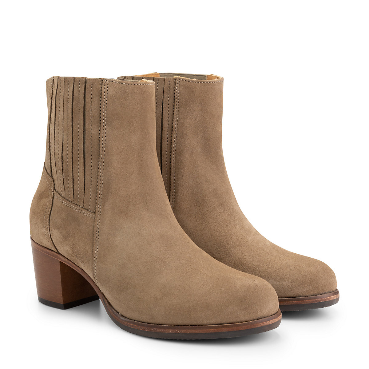 Mysa Pentas Suede Chelsea Boots taupe