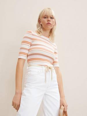 TOM TAILOR Denim T-Shirt Gestreiftes T-Shirt  T-Shirts bunt