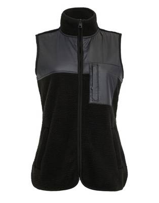 THREADBARE Threadbare Jacke THB Harold Zip Through Fleece Gillet Fleecewesten AdultW schwarz