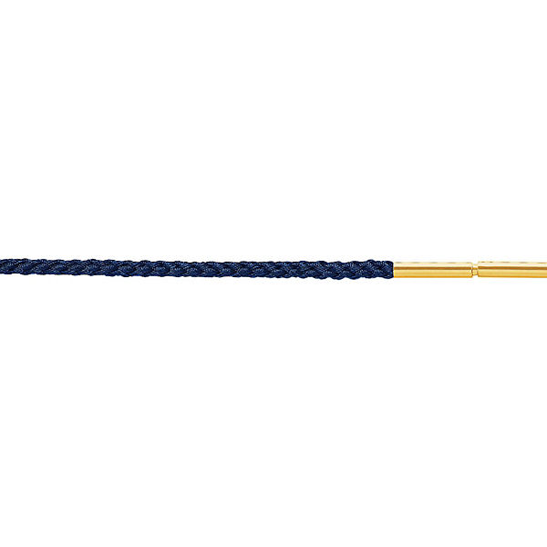 XEN Kordel geflochten aus Microfaser dunkelblau vergoldet Halsketten
