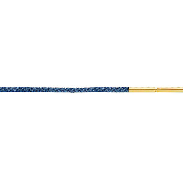 XEN Kordel geflochten aus Microfaser hellblau vergoldet Halsketten