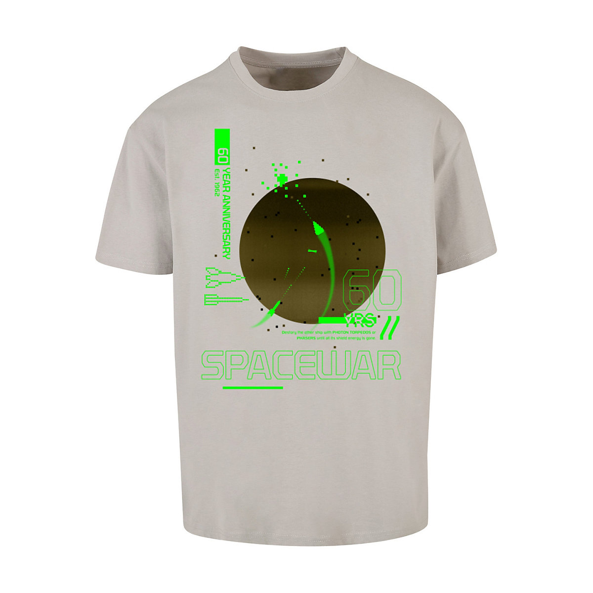 F4NT4STIC SpaceWar Retro Gaming SEVENSQUARED T-Shirts hellgrau