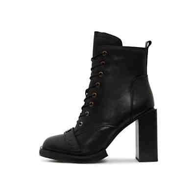 Schnürstiefelette Leather high heel ankle boots Schnürstiefel