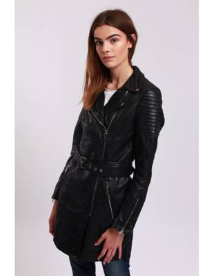 le temps de cerises Lederjacke LAINNA schwarz