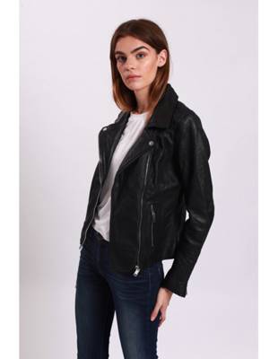 le temps de cerises Lederjacke LAMYA schwarz