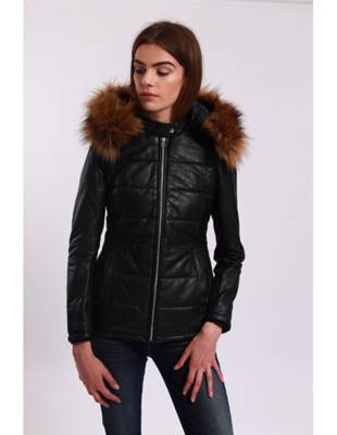 le temps de cerises Lederjacke LANDELINE schwarz