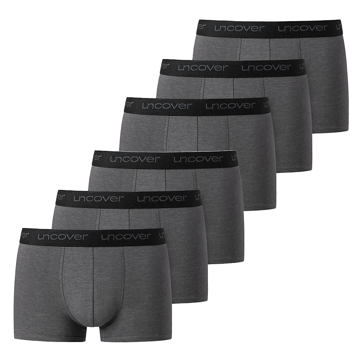 uncover by SCHIESSER Retro Shorts / Pant 6er Pack Basic Panties grau