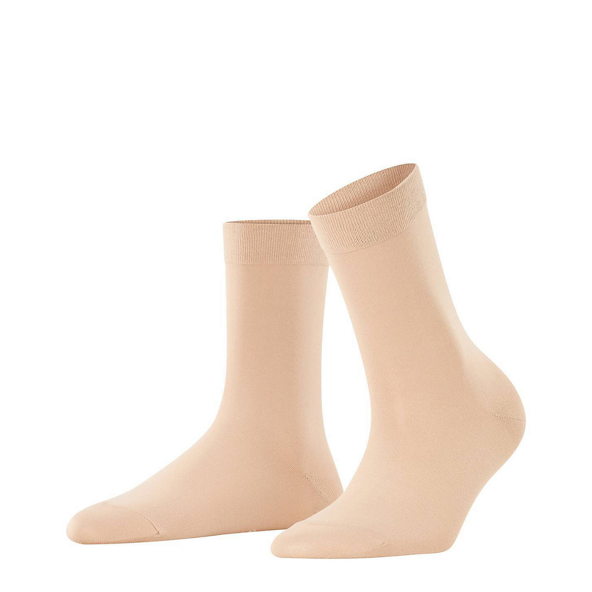 FALKE Damen Socken Cotton Touch Kurzsocken Knit Casual Baumwolle einfarbig Socken beige