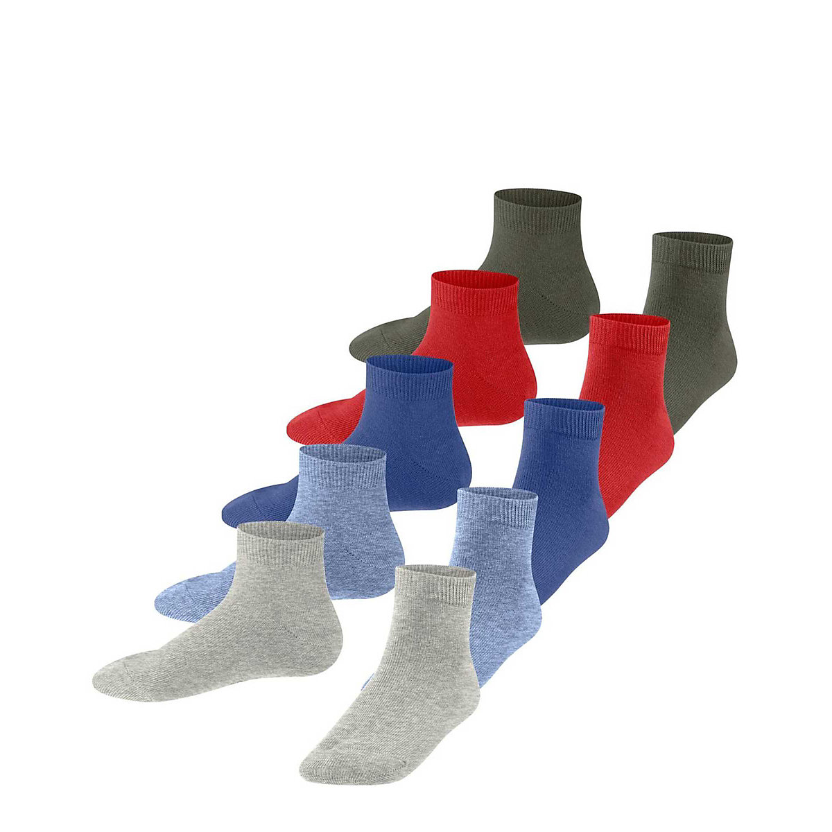 ESPRIT Kinder Socken 5er Pack Sneakersocken einfarbig Bio-Baumwolle Socken für Kinder mehrfarbig