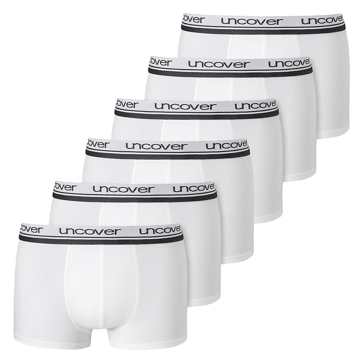 uncover by SCHIESSER Retro Shorts / Pant 6er Pack Basic Panties weiß