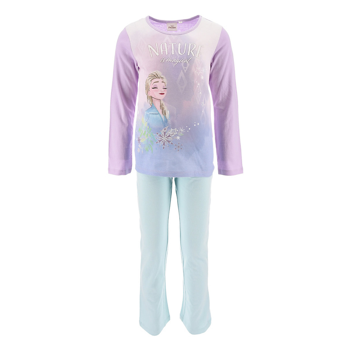 Disney Die Eiskönigin Frozen Die Eiskönigin Elsa Schlafanzug Pyjama Langarm Shirt + Schlaf-Hose lila