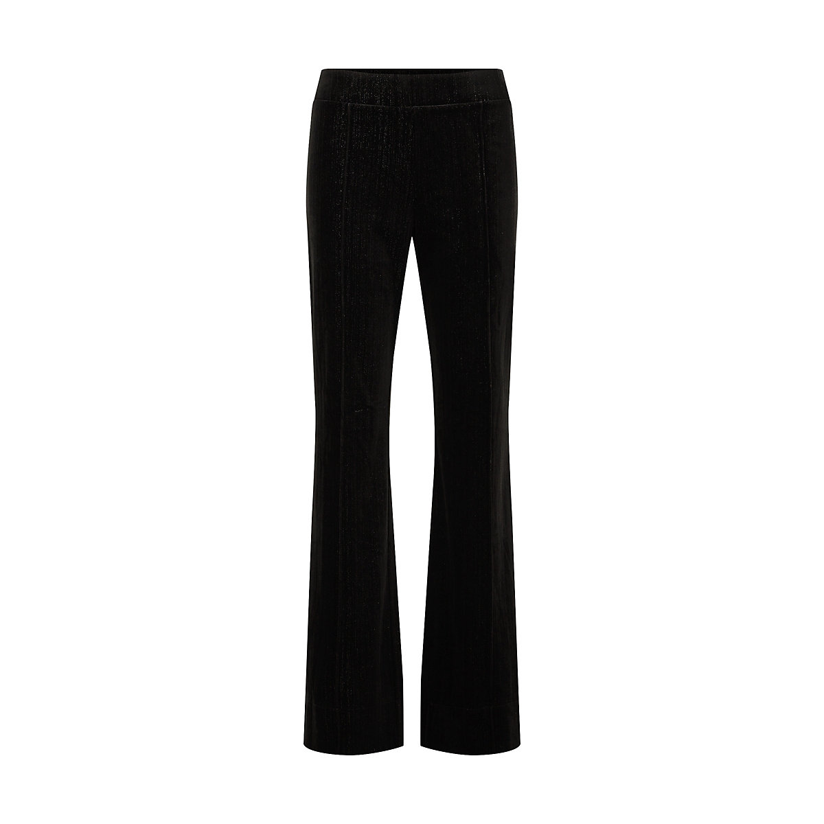WE Fashion Damen-Regular-Fit-Hose mit Glitzereffekt Stoffhosen schwarz