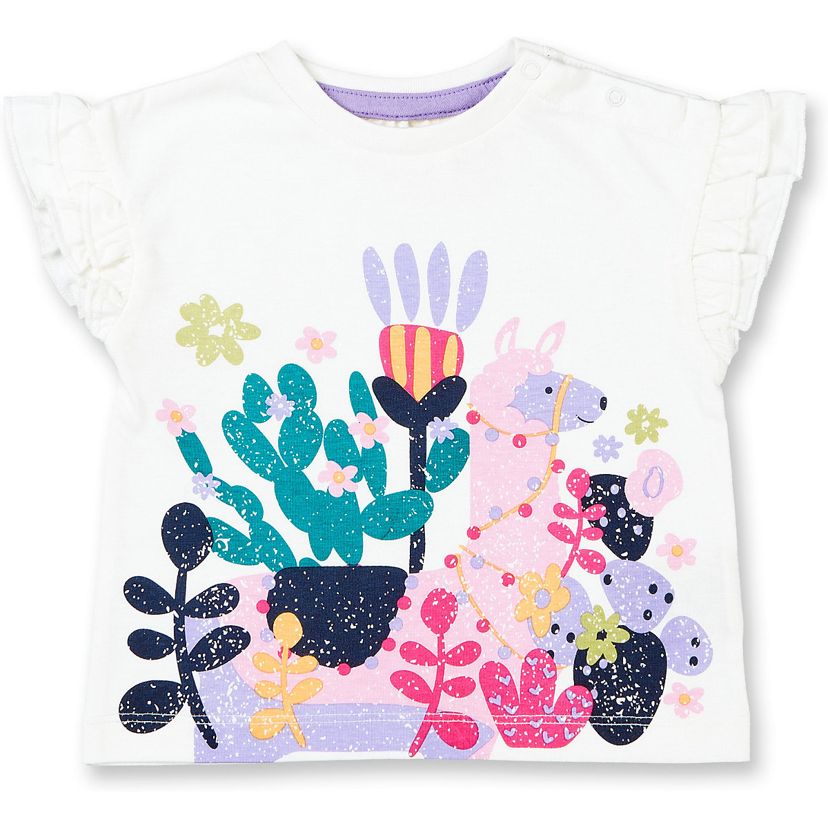 Sense Organics Baby T-Shirt ADA für Mädchen Lamas Organic Cotton weiß