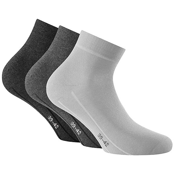 Socks  Unisex Quarter Socken, 3er Pack - Sneaker Plus, Baumwolle Sneakersocken