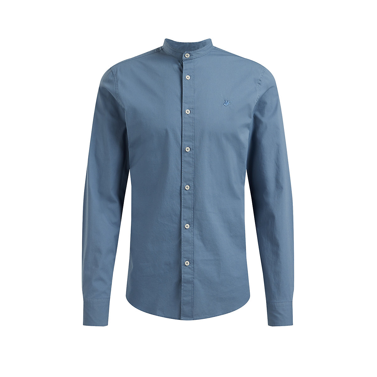 WE Fashion Heren slim fit overhemd van soft touch kwaliteit Langarmhemden blau