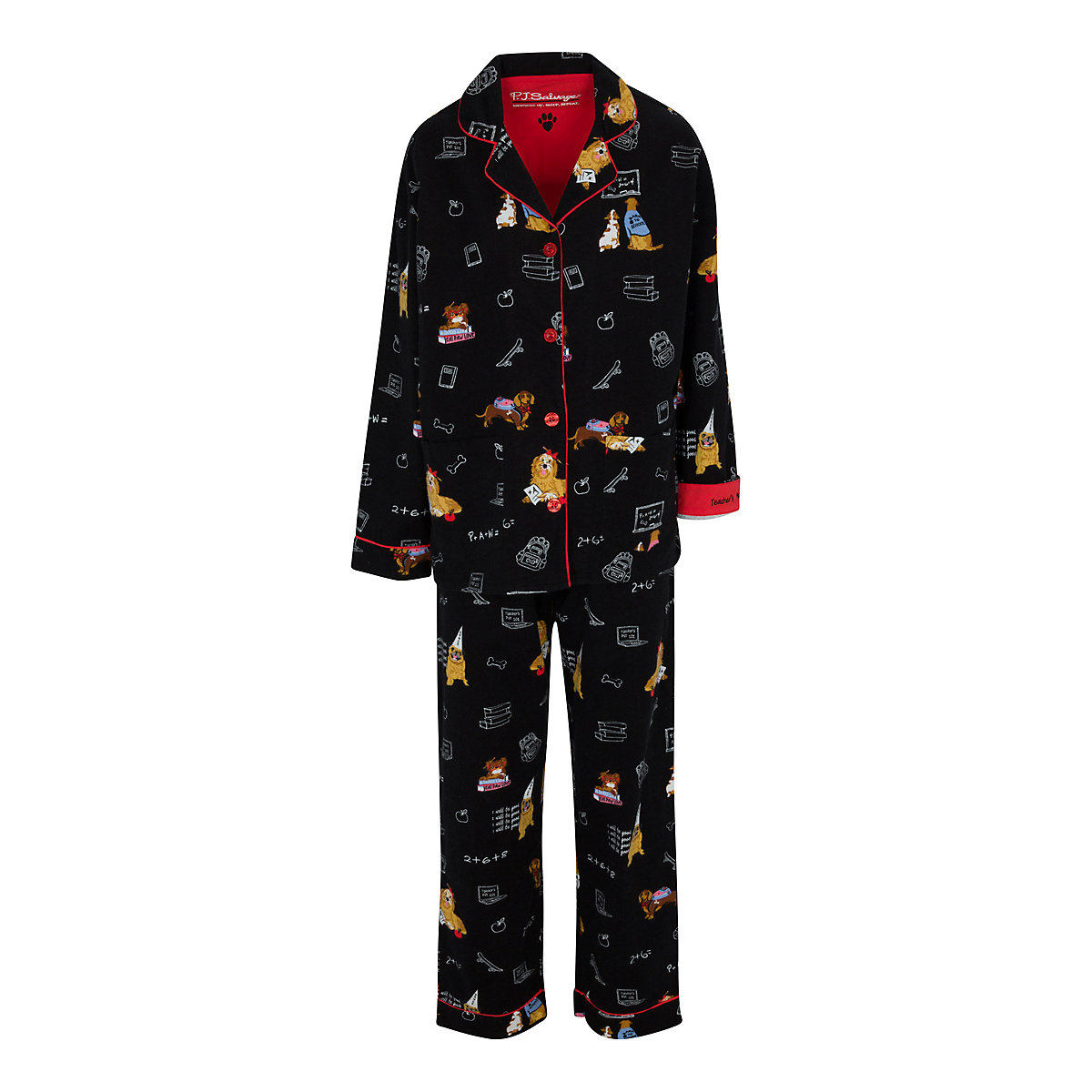 P.J.Salvage® Pyjama Flannels Schlafanzüge graphit