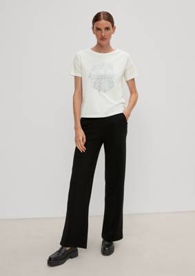 comma T-Shirt mit Frontprint Tops weiß EN6578