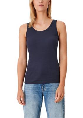 s.Oliver Jersey-Tanktop im Slim Fit Tops blau