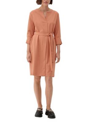 s.Oliver BLACK LABEL Blusenkleid mit Gürtel Jerseykleider orange