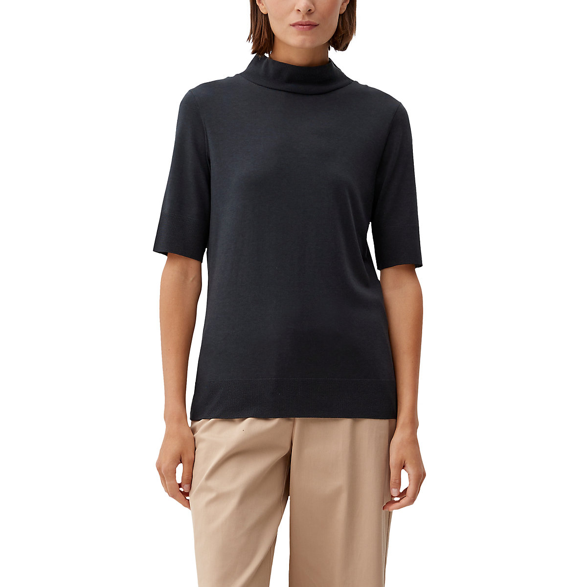 s.Oliver BLACK LABEL T-Shirt aus Lyocellmix T-Shirts blau s.Oliver BLACK LABEL T-Shirt aus Lyocellmix T-Shirts blau