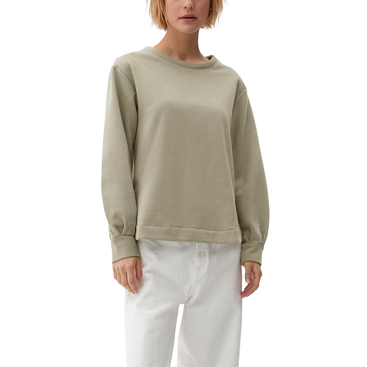 s.Oliver Sweatshirt mit abgerundetem Saum Sweatshirts olive s.Oliver Sweatshirt mit abgerundetem Saum Sweatshirts olive