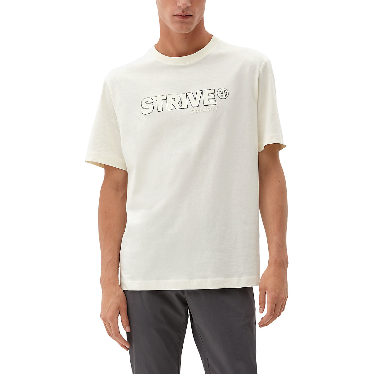 s.Oliver T-Shirt mit Schriftprint T-Shirts creme