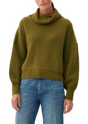 s.Oliver Pullover aus Wollmix Pullover olive