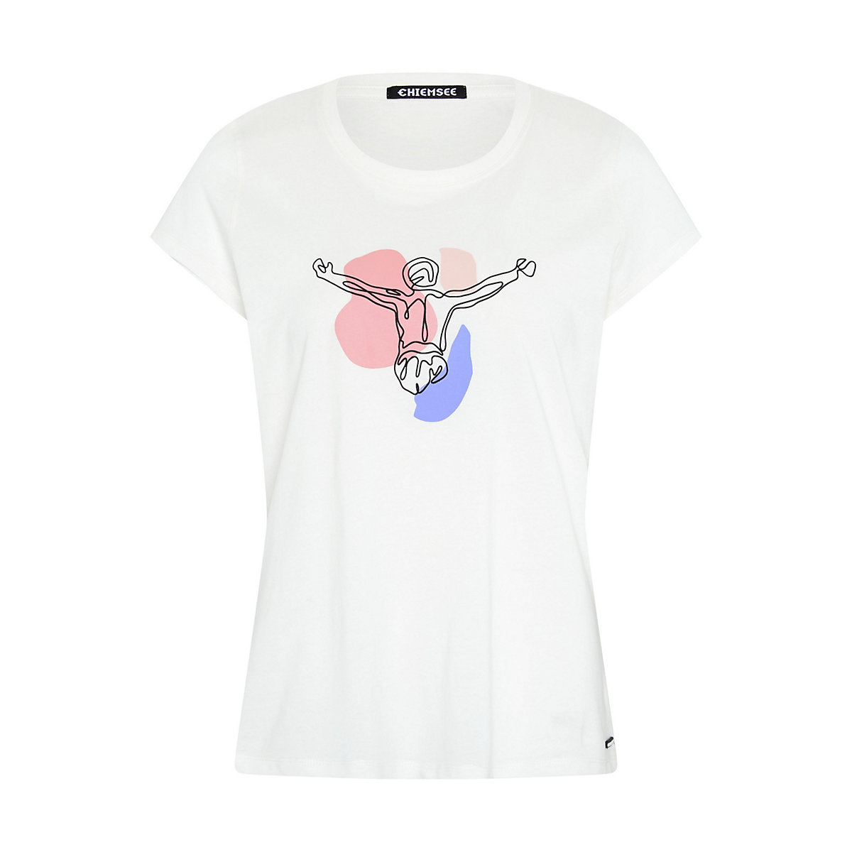 CHIEMSEE T-Shirt mit Jumper-Motiv im Art-Look T-Shirts weiß