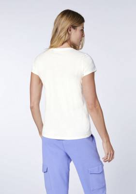 CHIEMSEE T-Shirt mit Jumper-Motiv im Art-Look T-Shirts weiß EN8532