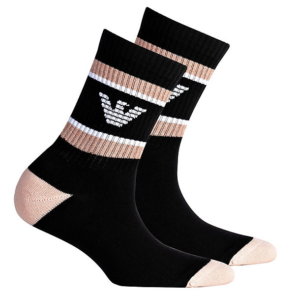 Damen Socken, 2er Pack - Kurzsocken, Logo, One Size Socken