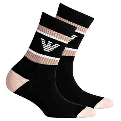 Damen Socken, 2er Pack - Kurzsocken, Logo, One Size Socken