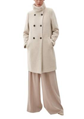 s.Oliver BLACK LABEL Mantel mit edlen Hornknöpfen Mäntel beige