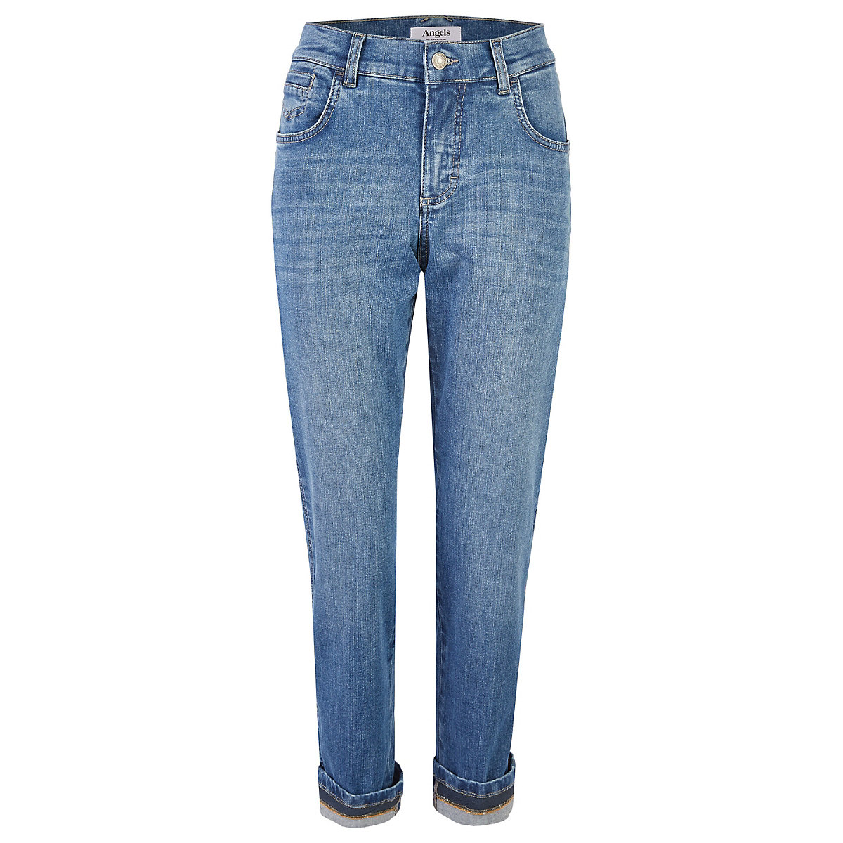 Angels® Jeans 5-Pocket-Jeans 'Darleen Crop TU Chain' mit Ziernähten blue denim